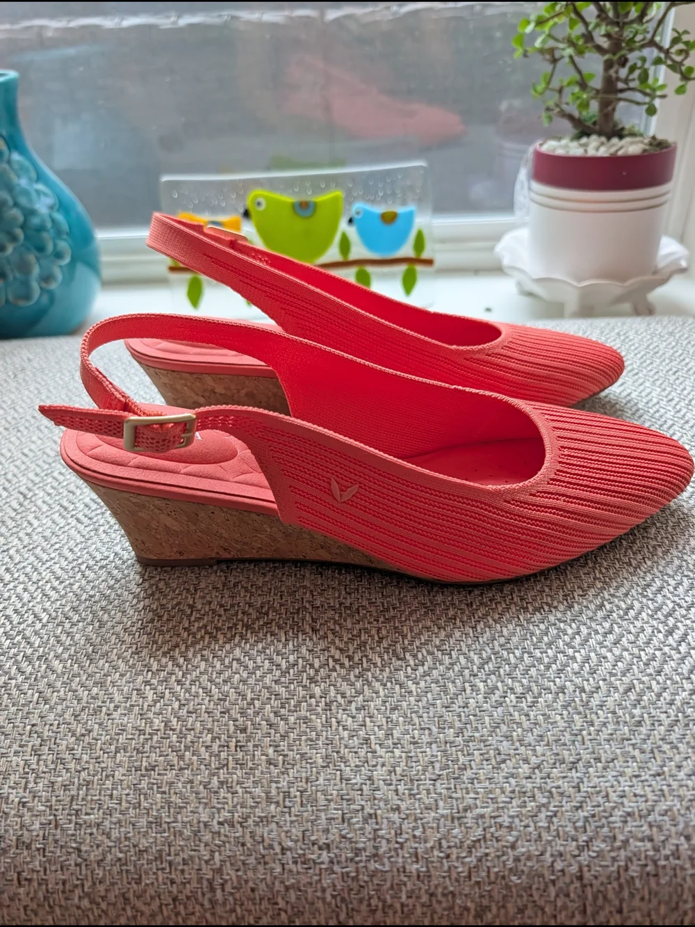Vivaia Almond-Toe Slingback Wedge Sandals (Tamia Slingback Wedge Pro)